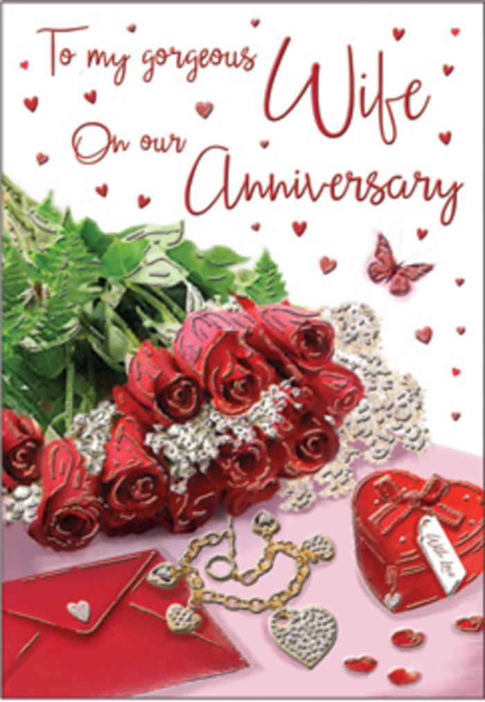 This rich anniversary card illustration unveils a scene where a classic bouquet of red roses takes centre stage, echoing the timeless romance that many couples in Wood Green celebrate year after year. Each rose is captured in luxuriant detail: petals unfurl in gentle spirals, the surfaces soft and velvety, with subtle highlights that mimic the way fresh flowers catch afternoon light streaming through a window along Bounds Green Road. The bouquet is wrapped and framed with lush green foliage, the leaves varied in size yet harmonious, adding a sense of natural abundance, as if arranged by a skilled florist at Flowers Wood Green. Surrounding the flowers, the table-like surface holds small treasures that hint at shared memories and meaningful gifts-an elegant jewellery set, a vivid red gift box, and a neatly placed envelope poised for an affectionate note. Fine lace-inspired motifs and heart-shaped details weave their way between these objects, tying them together visually and reinforcing the romantic theme. The colour scheme brings together passionate reds, deep greens, warm golds, and soft creams, evoking the warmth of a cosy anniversary dinner at home after an evening stroll through Wood Green's bustling streets. Gentle lighting bathes the entire composition, smoothing edges and enhancing the textures of metal, paper, and petals without overpowering the delicate decorative elements. Tiny hearts and a graceful butterfly accent add a note of playfulness, ensuring that the overall atmosphere remains joyful rather than formal. The result is a tableau that feels both composed and deeply personal, perfectly suited to express the comfort, familiarity, and enduring affection of a long-term partnership rooted in the everyday rhythms of Wood Green life.